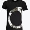 Tricou barbati din bumbac cu logo si croiala Regular fit, TRU2MTS01, Negru, S