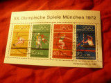 Bloc RFG 1972 - Olimpiada Munchen , 4 valori stampilat