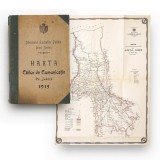 Atlas cu 34 de hărți ale Căilor de comunicație pe Județe, 1915 - Album complet