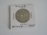 M3 C50 - Moneda foarte veche - 25 centimes - Belgia - 1928, Europa