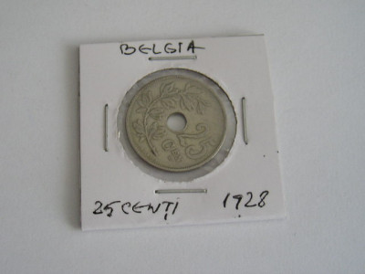 C50 - Moneda foarte veche - 25 centimes - Belgia - 1928 foto