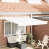 VidaXL Umbra Retractabilă Manuală Albă 300x250 cm
