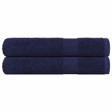 Gossi prosoape de sauna, frogn, 2 buc., albastru marin, 80x200 cm, 360 g/m2