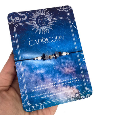 Bratara cu 6 cristale pentru Zodia Capricorn + cristal cadou foto
