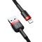 Cablu USB la Lightning, QC3.0, 2A, 3m - Baseus Cafule (CALKLF-R91) - Black / Red