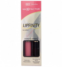 Ruj de buze rezistent la transfer Max Factor Lipfinity 003 Mellow Rose 2.3 ml + 1.9 g foto