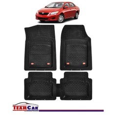 Covorase Auto TeamCar&reg; Tip Tavita Compatibile Toyota Corolla Generatia X (2006&ndash;2013) Negru Material Rezistent