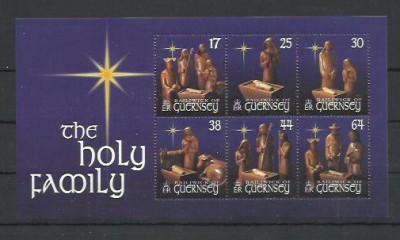 Guernsey MNH 1999 - Craciun Religie Figurine Ciocolata foto