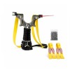 Set praștie de precizie din rasina cu laser si 100 bile metalice 10 mm, DEPOX&reg;, 2 elastice de rezervă, 11 cm, negru