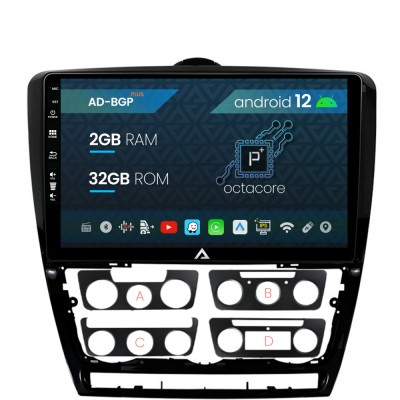 Navigatie Skoda Octavia 2, Android 12, P-Octacore 2GB RAM + 32GB ROM, 10.1 Inch - AD-BGP10002+AD-BGRKIT048v2 foto