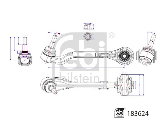 FEBI BILSTEIN 183624 Brat, suspensie roata