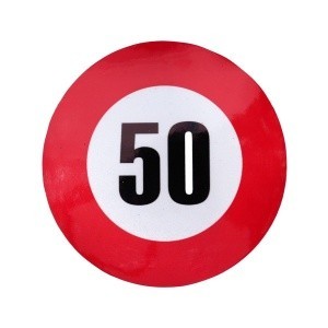 Autocolant Reflectorizant Limită Viteză 50 km/h &amp;ndash; &amp;Oslash;12 cm foto