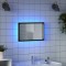 vidaXL Oglindă de baie LED, stejar maro, 60x8,5x38 cm lemn prelucrat 834929