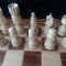 Set sah 50x50cm cu piese scupltate table puluri din lemn fag piese de sah