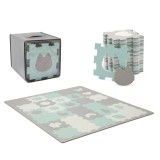 Covoras De Joaca Kinderkraft Luno Shapes, Puzzle 3d, Spuma, Mint
