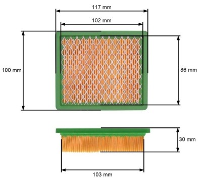 Filtru aer masina tuns gazon tip Nac T375, MG139, TG475, IF60 foto