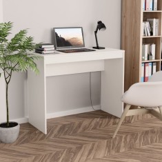 vidaXL Birou, alb, 90x40x72 cm, lemn prelucrat