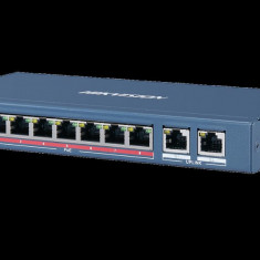 Hikvision unmanaged network switch ds-3e0310hp-e 1× 10/100 mbps hipoe port 7× 10/100 mbps poe ports