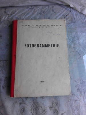 MANUAL DE FOTOGRAMMETRIE - TEODORU VASILE foto