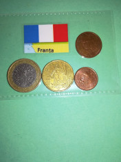 Monede euro in Franta :primele emisiuni:1999, 2000, 2001(vezi descriere produs) foto