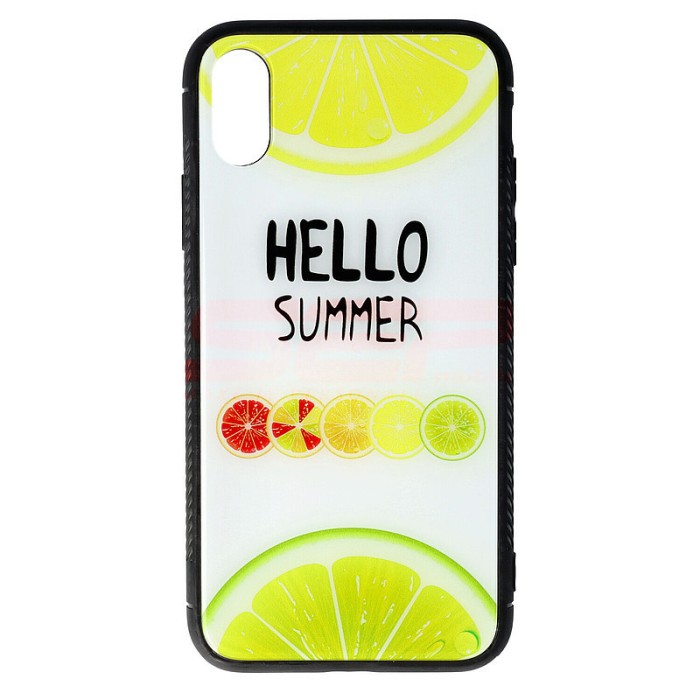 Toc TPU &amp; Glass Apple iPhone X / XS Lemon