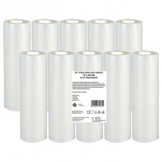 Set 10 role pungi vidat gofrate, dimensiuni 280x6000 mm, transparente, grosime 85 microni, preparare sau depozitare Sous Vide