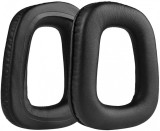 Set 2 bureti TXE pentru casti Logitech F450, G35, G930, G430, G332, G231, G230, Negru, Piele ecologica, Spuma cu memorie, Oem