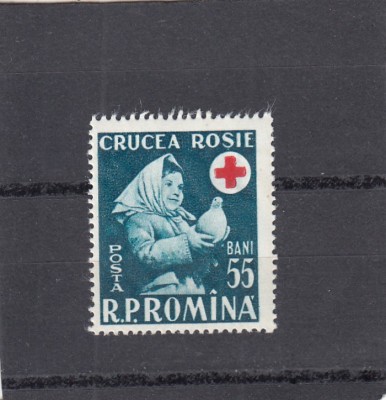 ROMANIA 1957 LP 438 SAPTAMANA CRUCII ROSII MNH foto