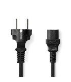 Cablu de alimentare Schuko tata - IEC-320-C13 10m 3x1mm2 cupru negru Nedis CEGL10030BK100