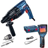 Bosch GTC 400 C + GBH 240 - Termodetector - m -10/+400 grade C alimentare duala valiza speciala + Rotopercutor SDS-Plus 790 W 2.7 J accesorii