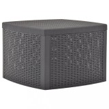 Cumpara ieftin Masă laterală, cafeniu, 54 x 54 x 36,5 cm, plastic