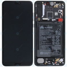 Huawei P20 Pro (CLT-L09, CLT-L29) Capac frontal al modulului de afișare + LCD + digitizer + baterie neagră 02351WQK