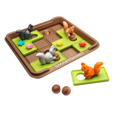 Smart Games - Squirrels Go Nuts!, joc de logica cu 80 de provocari, 6+ ani, editie lb. Romana foto
