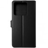 Husa tip carte cu stand Techsuit, aspect piele neagra, pentru Xiaomi 14T