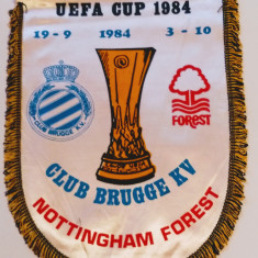 Fanion fotbal FC BRUGGE - NOTTINGHAM FOREST (UEFA Cup 1984)