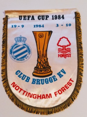 Fanion fotbal FC BRUGGE - NOTTINGHAM FOREST (UEFA Cup 1984) foto