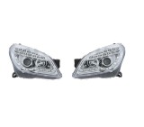 Far Opel Astra H, 10.2003-04.2007, model tuning, montare fata, stanga+dreapta, cu indicator led; cu lumina de parcare LED; H1+H1+LED; manual; transpa