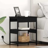 VidaXL Noptiere 2 pcs Stejar negru 41 x 31 x 51 cm Lemn compozit