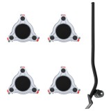 vidaXL Role pentru mobilă, 4 buc., cu dispozitiv de ridicare, 14,5x13,5x4 cm, oțel, 400 kg 42002557