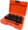Set Extractoare Suruburi Rupte Verke 10 Elemente 3/8&quot; Otel Crom-Mo Cr-Mo V86481