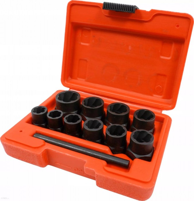 Set extractoare pentru suruburi rupte 10 elemente 3/8&quot; V86481