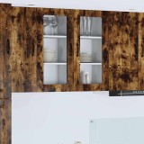 vidaXL Dulap de bucătărie cu raft 2 pcs Stejar fumuriu 40 x 31 x 80 cm 885346