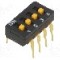 Intrerupator DIP, 2 pozitii, montare THT, 4 sectiuni, OMRON OCB - A6D-4103
