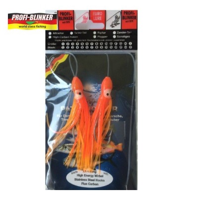 TWISTER PROFI BLINKER OCTOPUS PATERNOSTER RED FIRE 10CM NR 5/0 2 BUC PLIC foto