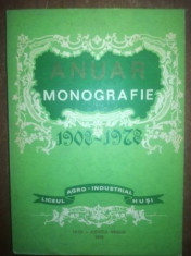 anuar monografie 1908-1978 Liceul Agro Industrial Husi Vaslui foto