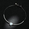 Bratara Din Argint 925 --Model Inima - Opal Argint Minimalista Placat cu Rodiu, Argintboutique