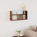 vidaXL Raft pentru reviste cu raft Stejar fumuriu 60 x 12 x 30 cm 890796