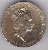 Monedă Marea Britanie 2 Pounds 1996 Fotbal UEFA Euro 96 Elisabeta II