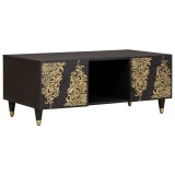 VidaXL Masă de cafea Negru 100 x 54 x 40 cm Lemn de mango solid 4018820