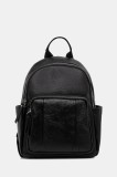 Answear.LAB ghiozdan de piele culoarea negru, mic, neted